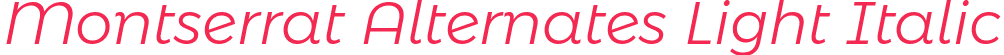 Montserrat Alternates Light Italic